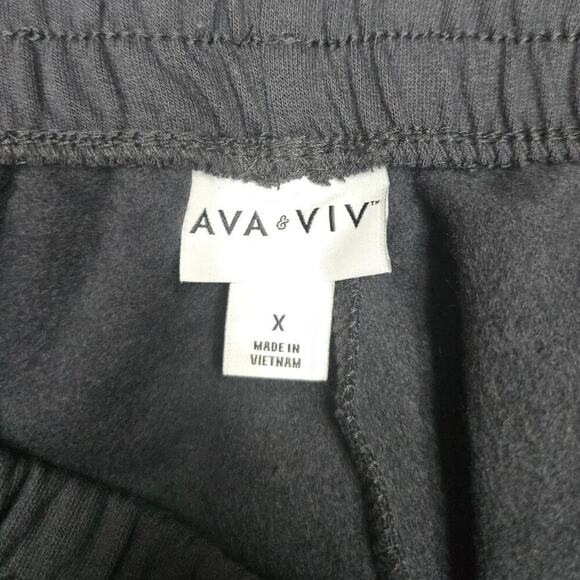 Plus Size Fleece Lounge Shorts | Ava & Viv | 0X(14W) - Picture 6 of 10